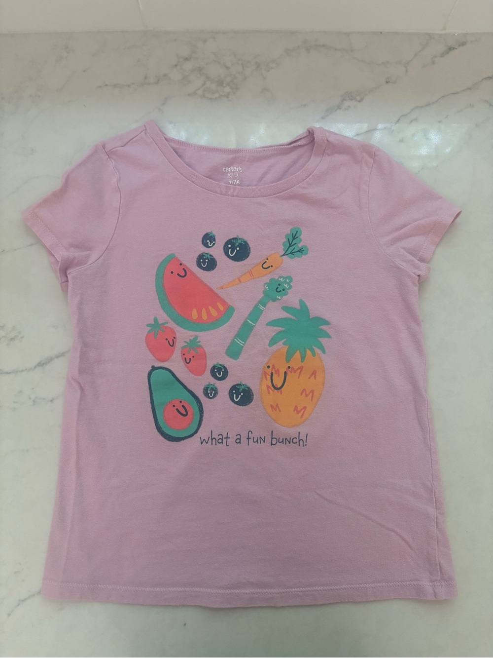 Carter's Light Pink Fruit Graphic Short Sleeve Tee